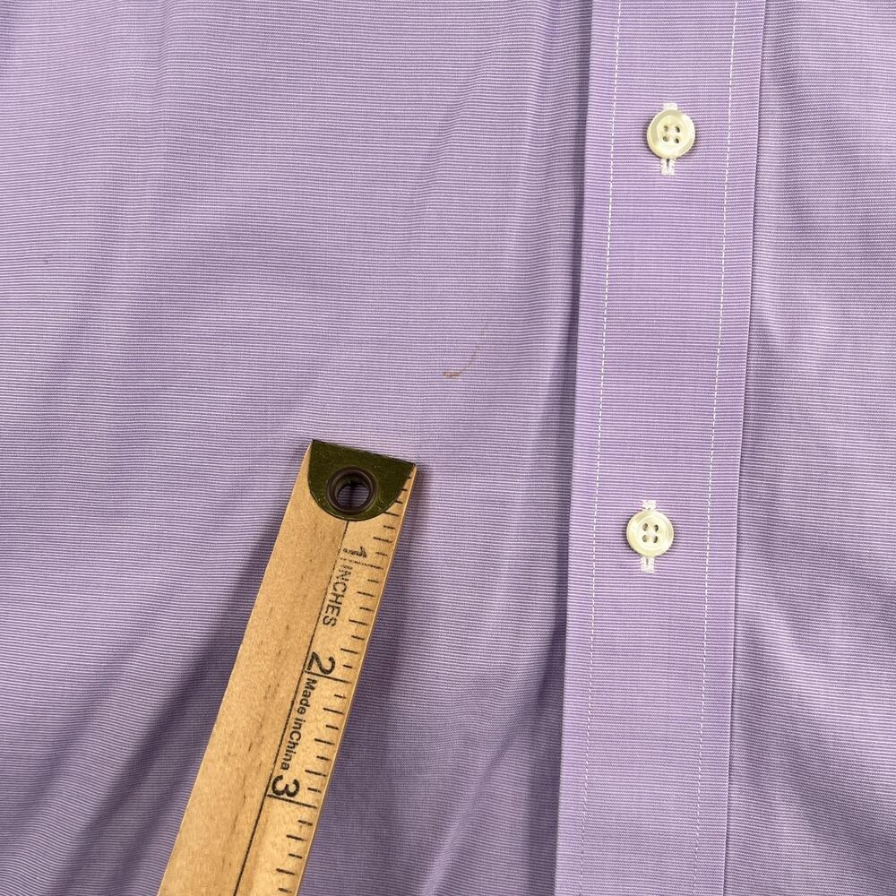 Brooks Brothers Regent Non Iron Shirt Purple Button Up Long Sleeve Mens 16.5 - Picture 5 of 14